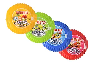 Жевательная резинка BEBETO EXTRA LONG  со вкусом клубники, тутти-фрутти, тропических фруктов, яблока, 36г 3085018