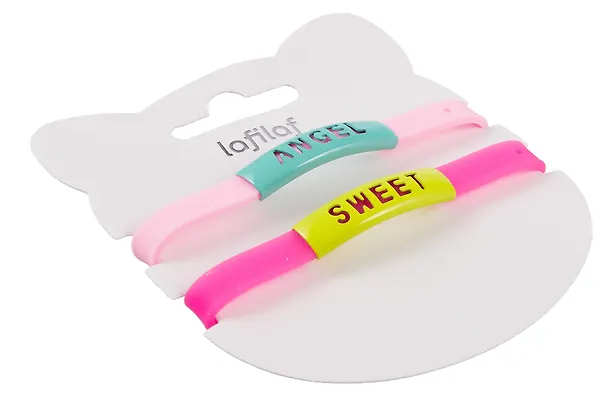 Набор парных браслетов Angel, Sweet (силикон) (12-04407-B75) (Lafilaf) 3048689 — 4