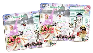 Доска для нарезки Весна в Париже (CB-01-Pspring) (стекло) (30x20x0,4) (в подар.упаков.) GiftLand