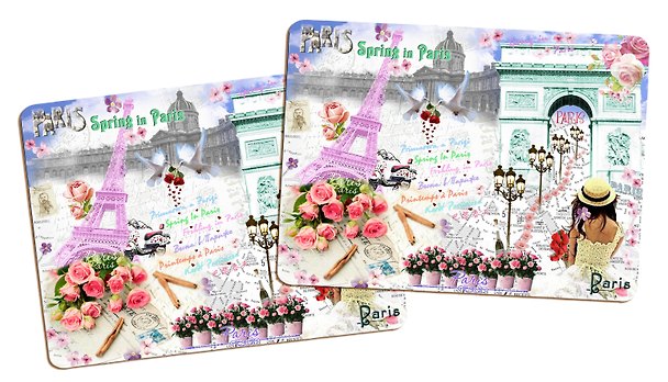 Доска для нарезки Весна в Париже (CB-01-Pspring) (стекло) (30x20x0,4) (в подар.упаков.) GiftLand 2414967 — 1