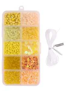 Набор бисера для рукоделия (желтый микс)