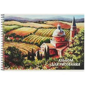Альбом для рисования Academy Style, "Цветущие поля", А4, 40 листов, на спирали, в ассортименте