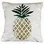 Подушка с пайетками Ананас белый(текстиль)(40х40) — 2646349 — 1
