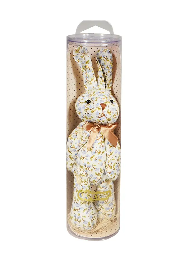Игрушка мягкая в тубусе Заяц незабудка (21х7х5 см) (A179) 2447700 — 1