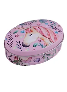 Шкатулка овальная Единорог (металл) (8,5х6) (12-09412-03516-30)