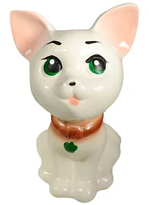 Копилка керамика Котик Гаврик белый (22 см) (1074810)