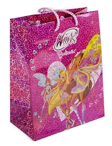 Пакет подарочный бумажный А5 17,8*23*9,8см, лазерн.покрытие, ассорти, WINX