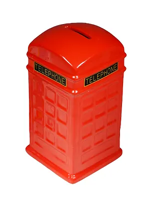 Сувенир, Копилка, Телефонная будка, 13,5*6,5*6,5, керамика 2537350