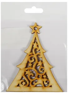 Подвеска на елку Елочка резная 1 (81х100х3) (162862) (Полноцвет)