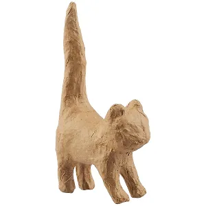 Фигурка из папье-маше объемная Кошка длинный Хвост 9,3*3,5*16,5см (АР129)