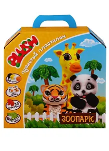 Набор для творчества, Пластилин пушистый PLUSH, PLUSH набор Зоопарк
