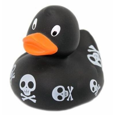 Игрушка для ванной, уточка резиновая FUNNY DUCKS "Уточка с черепами" (1919) 2530530 — 1