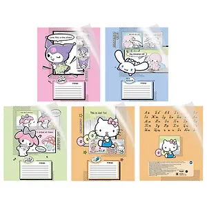 Тетрадь 18 листов, линейка, "HK and Friends", в ассортименте