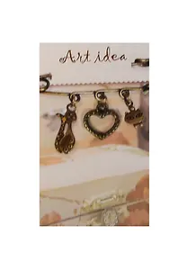 Заготовка для декора Art idea Кулон "Сердце" метал. 1,5см QA-1542"