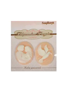 Набор камей Свадебный розовый (SCB240013) (2шт.) (упаковка)