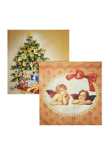 Набор салфеток для Декупажа Ангелы Рождества (611213/LU271210) (2шт) (упаковка)