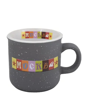 Кружка матовая маленькая Объемные буквы, черная (фарфор) (100мл) (Москва) (066-SM-19-BL) 3135309
