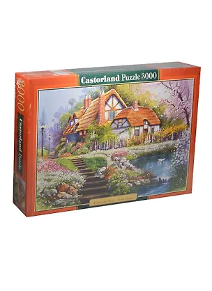 Пазлы 3000 C-300327 Коттедж с лебедями (92х68см) (коробка) (Castorland) 2431336
