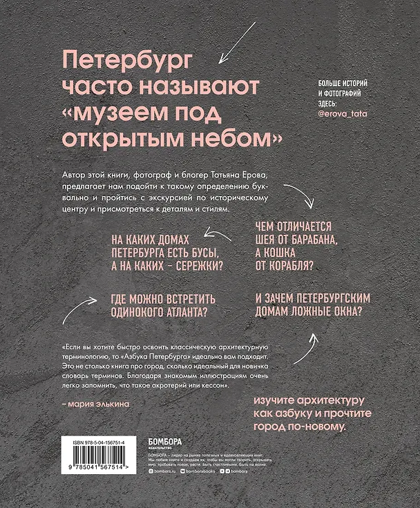 Книга Архитектурная азбука Петербурга. От акротерия до яблока. История города в 100 элементах (Татьяна Ерова) — 2