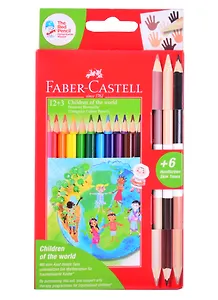 Карандаши цветные Faber-Castell, "Дети мира", 18 цветов