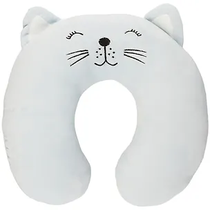 Подголовник Котик с закрытыми глазками (текстиль) (30х30) 2727955