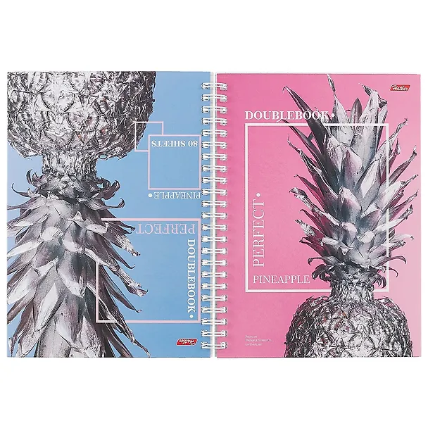 Тетрадь общая «Pineapple» в ассортименте, 80 листов в клетку, А5 - Hatber 250026 — 2