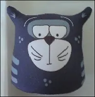 Подушка декоративная АНТИСТРЕСС Морда Кот (син) (сер) (35х40см) (АС-1704) 2336740