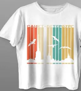 Футболка SPb_T_01 белая Полосы Птицы  Спб р.S