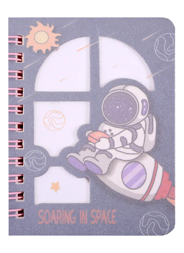 Записная книжка «Soaring in space» А7, 80 листов в линейку, спираль, в ассортименте 2880912 — 4