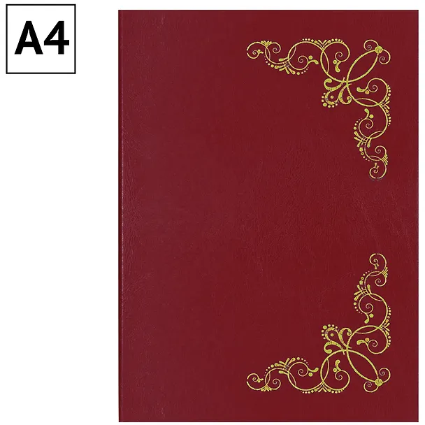 Папка адресная «Виньетка», А4, бумвинил, красная, OfficeSpace 218447 — 3
