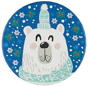 Коробка подарочная "Зимний мишка" 16*11,5см, Новый год, картон