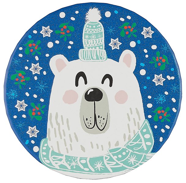 Коробка подарочная "Зимний мишка" 16*11,5см, Новый год, картон 2982032 — 1