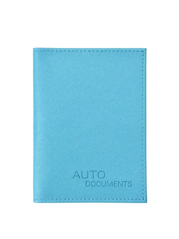 Обложка  для автодокументов, бирюзовая, кожезаменитель 303504 — 1