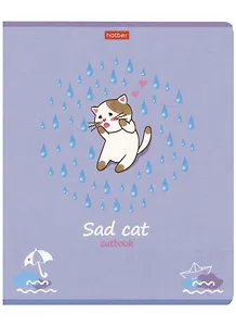 Тетрадь в линейку Hatber, Catbook, 48 листов, в ассортименте