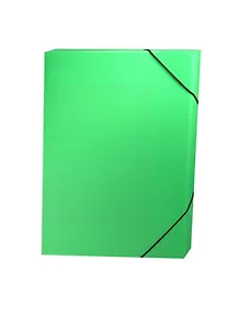 Папка на резинках А4 19мм "Neon" зеленая, с 3 клапанами, пластик, Erich Krause
