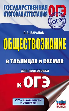 Книга Обществознание в таблицах и схемах для подготовки к ОГЭ. 5-9 классы (Пётр Баранов)