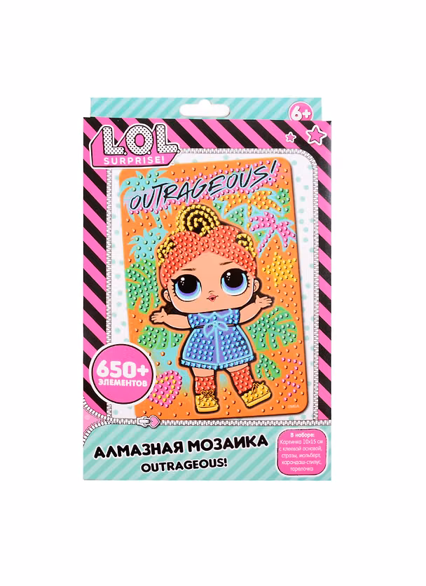 Алмазная мозаика LOL Outrageous (10х15) (стилус, тарелочка, мольберт) (LA0007) 2845467 — 1