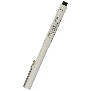 Ручка капиллярная Faber-Castell, Ecco Pigment, черная 0,6 мм