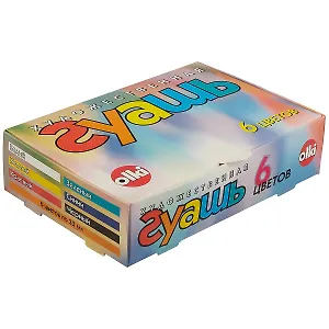 Краски гуашевые «Художественные», 6 цветов