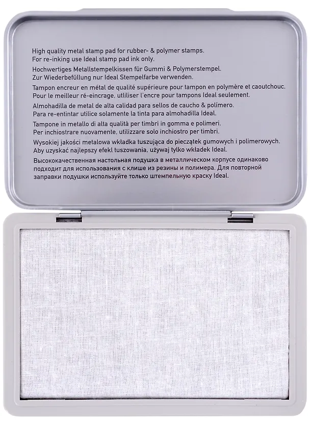 Штемпельная подушка синяя 11*7см, металл, 9072М 2998600 — 3
