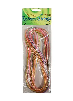 Набор трубочек для плетения разноцв. прозрач. (514694) (20 шт.) (1м) (Fashion Strings) (упаковка) 2425766