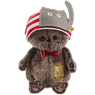 Мягкая игрушка Басик BABY в шапочке с котиком (20 см) (BB-046) 2775354