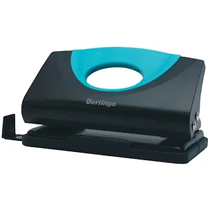 Дырокол 10 листов "Office Soft", с линейкой, пластиковый, синий, Berlingo 3154479