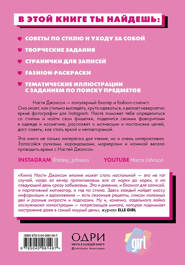 Книга Fashion дневник от Насти Джонсон (Настя Джонсон) — 2