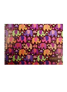 Альбом для рисования Unnika, "Яркие слоники (орнамент)", А4, 20 листов, на гребне