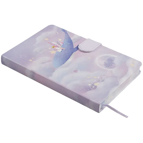 Блокнот с магнитной застежкой Девочка и Кит Dream little whale (224стр) (13х19) 2869478 — 2