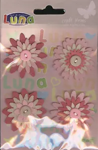 Набор для творчества LUNA Розовые цветы 4шт