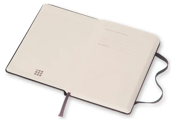 Книга для записей А5, 120 листов в точку "Classic Large", черная, жесткая обложка, резинка, Moleskine 242490 — 4