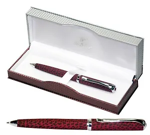 Ручка подарочная шариковая красн., фактурн.корп., карт.футл., EaSTar