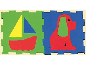 Фантазер (053202) Мягкий констр. Коврик с силуэтами (2шт) (Мозаика) (упаковка) 2247717